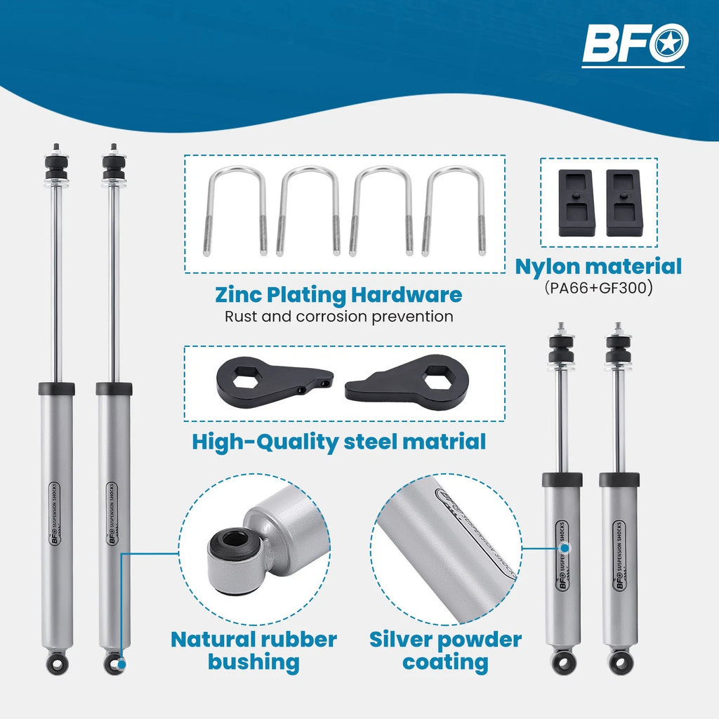 2.5" Suspension Lift Kit for F-150 4WD (1997–2003) w/ Nitrogen Shocks