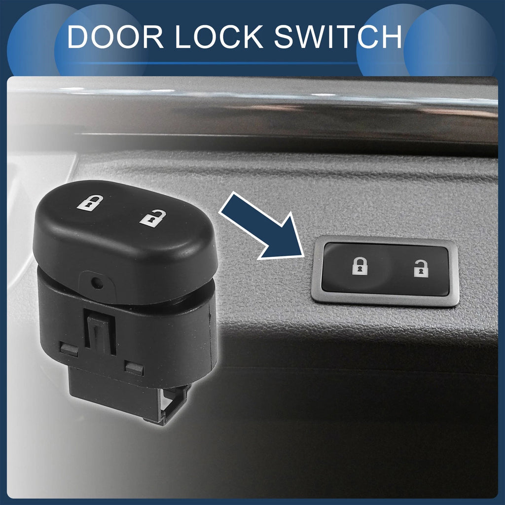 Door Lock Switch for Chevrolet Malibu (2008) No. 15835662 Black