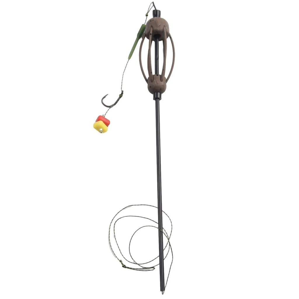 Hollow Design Carp Fishing Feeder Rig with 4, 6, 8 Hooks
