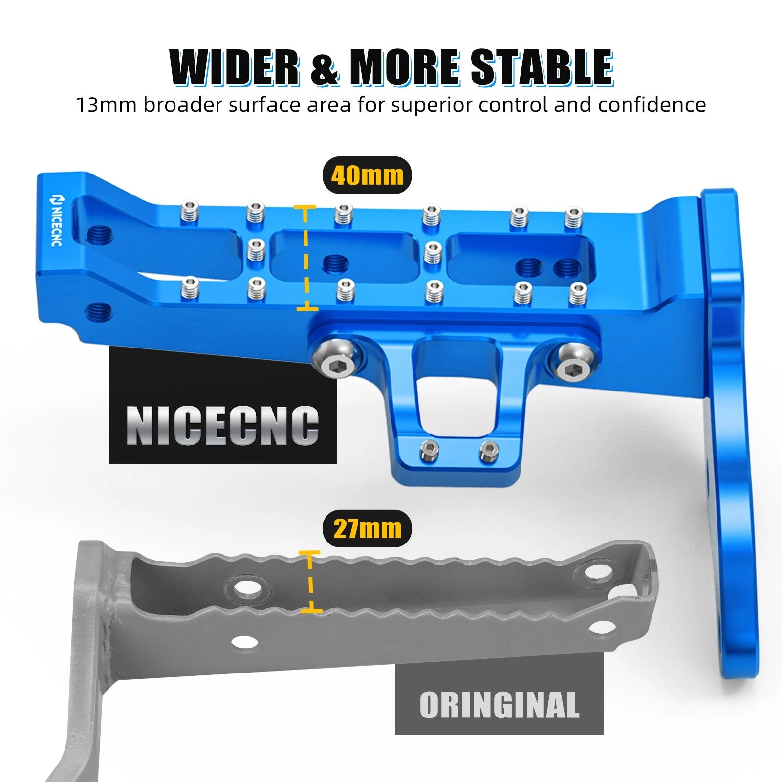 Extended Footrest Foot Pegs for Yamaha Banshee 350 (1987–2006) #3GG-27411-01-00 Aluminum