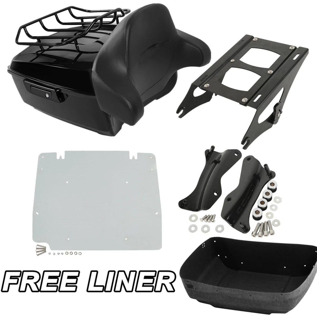 Trunk Pad Rack Plate Docking Kit for Harley Touring Glide (2014–2023)