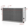 3 Row Aluminum Radiator + Fan Shroud for Chevy S10 Blazer/Pickup V8 (1982–2002)