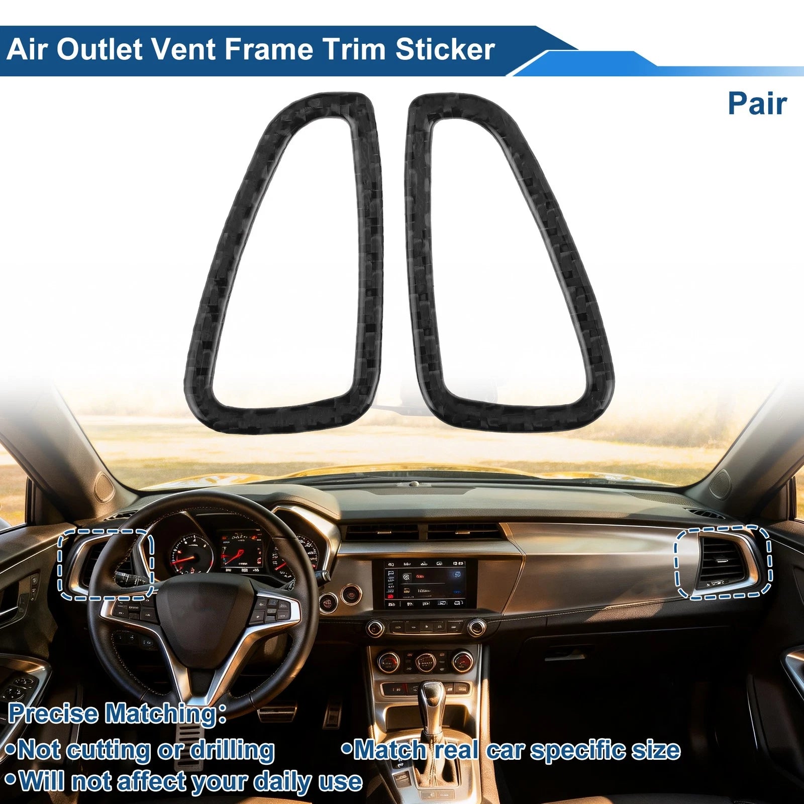Air Condition Outlet Vent Trim Cover Frame for Chevrolet Camaro (2016–2025)