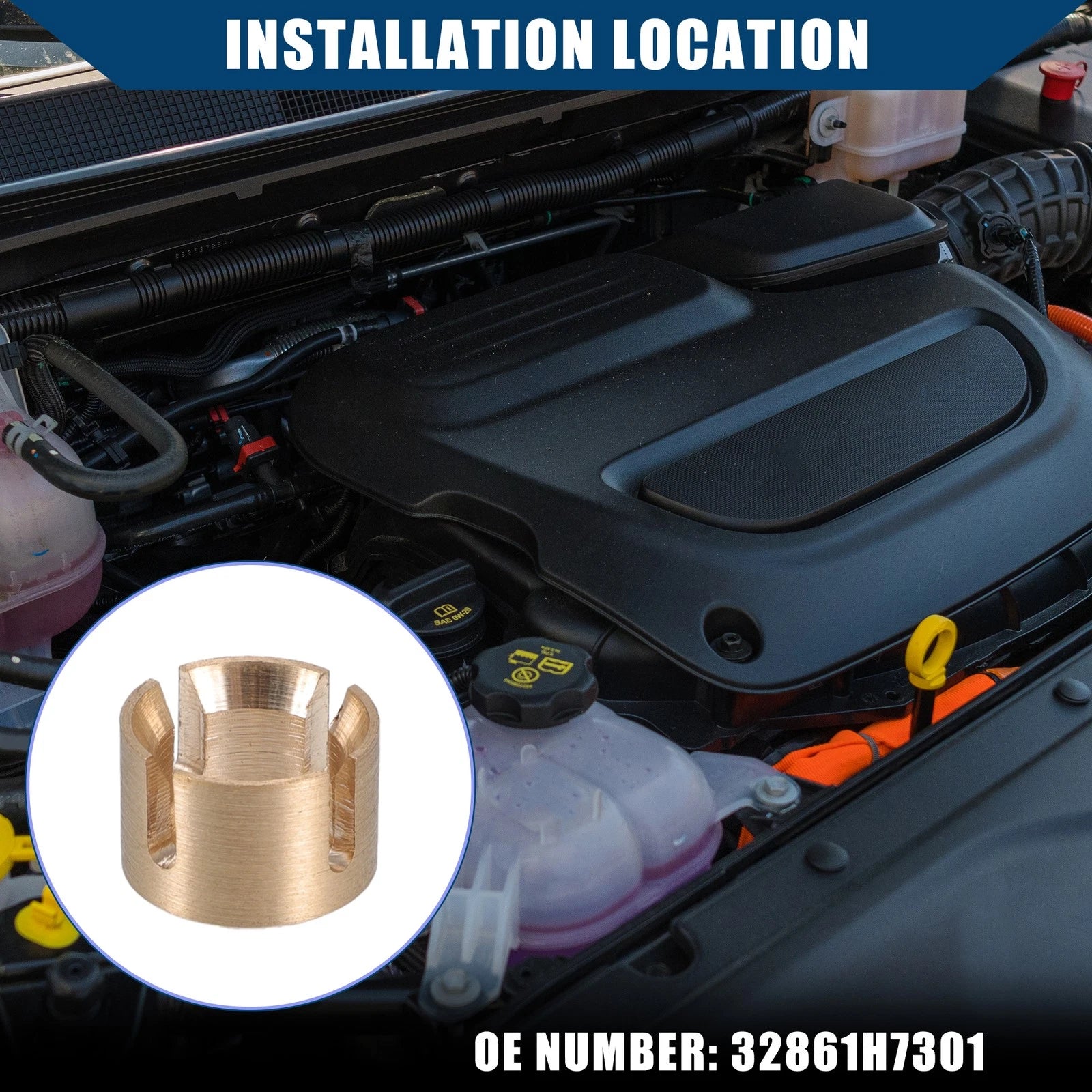 Shifter Bushing for Nissan 240SX (S14) (No.32861H7301) Gold Tone Metal