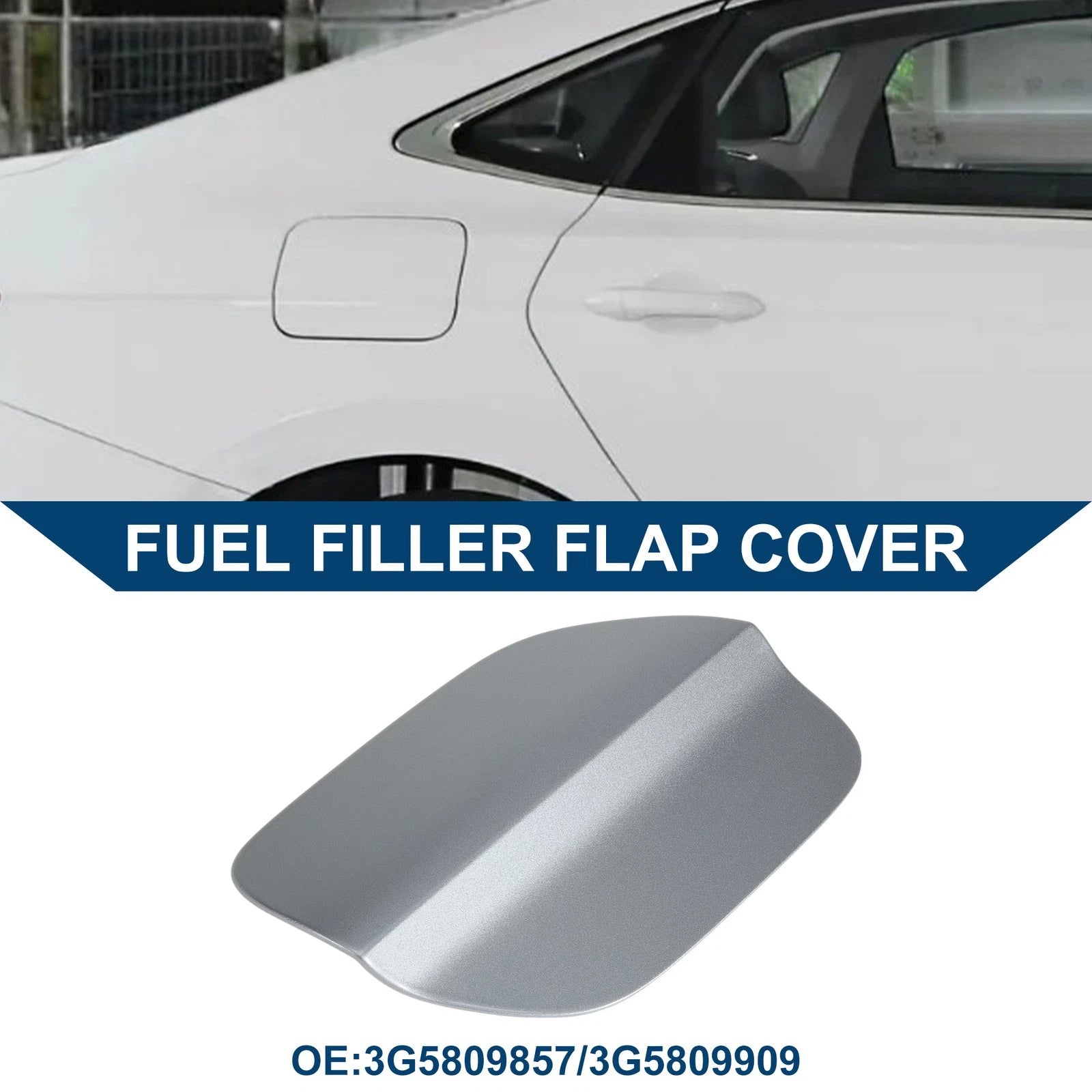 Fuel Tank Door Cap for Volkswagen Passat (2017–2024) Silver Tone