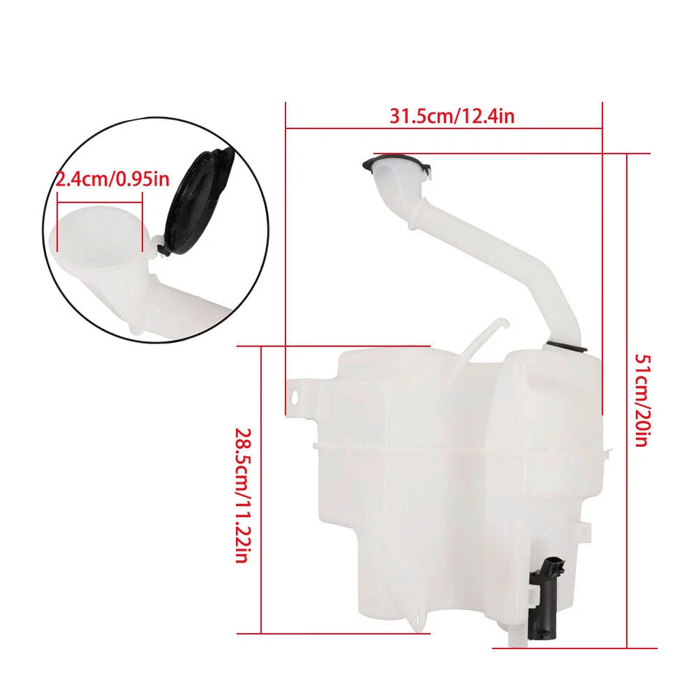 Windshield Washer Reservoir Tank with Tube for Toyota Avalon Camry (2018–2024)