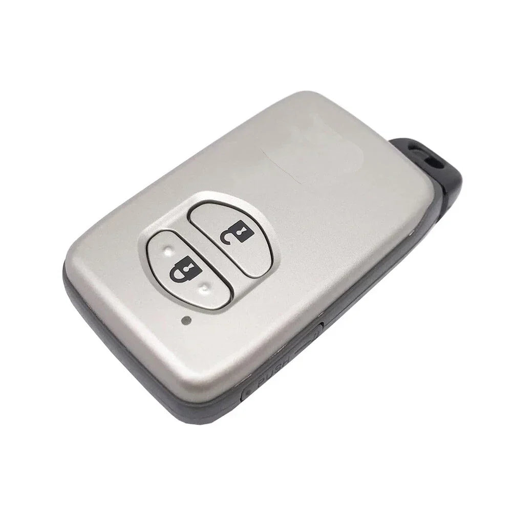 Smart Ignition Key Housing 2 Buttons Silver for Toyota RAV4 Highlander Corolla (2001-2023)