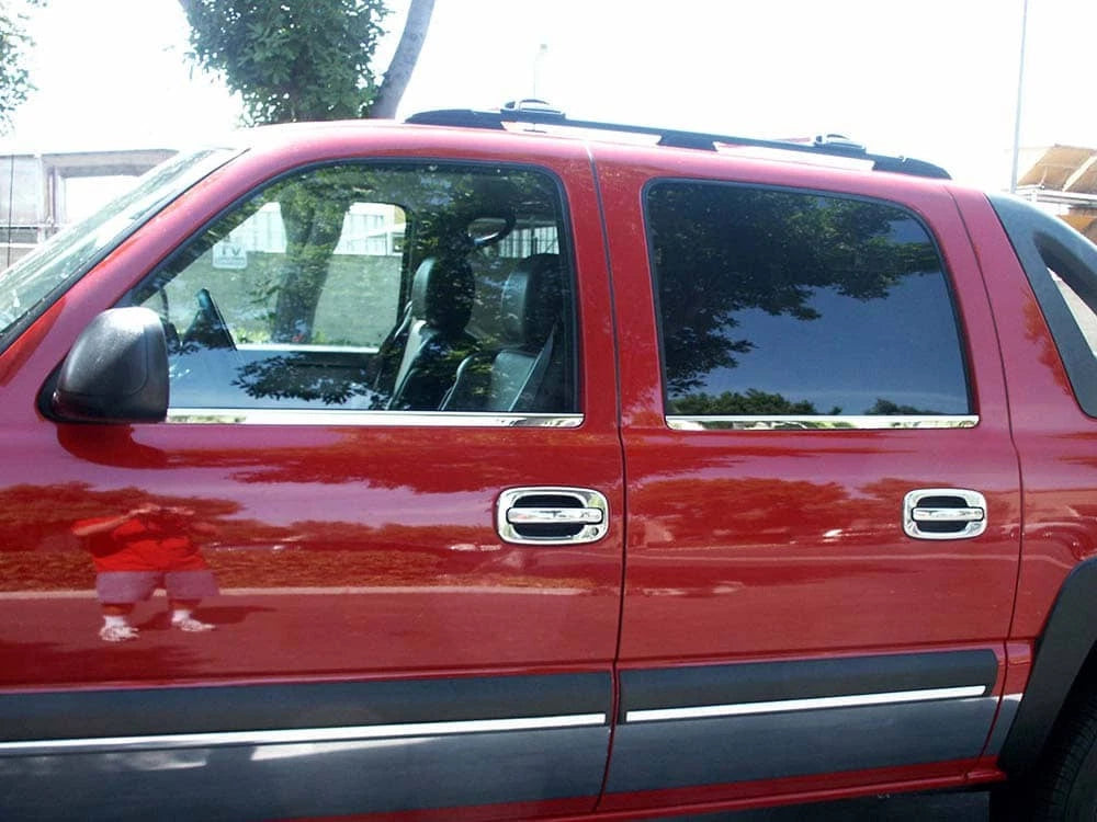 4pc Chrome Window Trim Replacement for 2007-2013 Chevy Suburban Avalanche