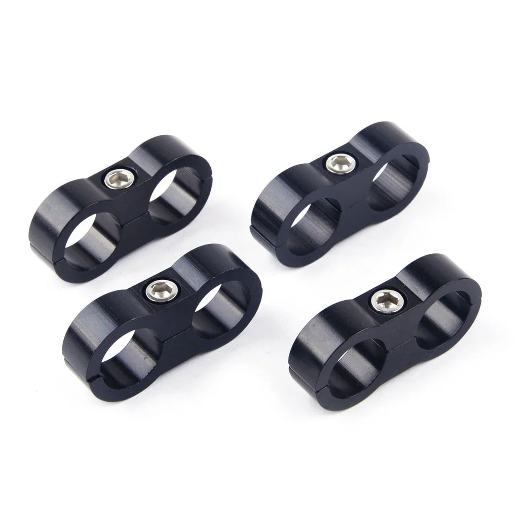 Braided AN10 Separator Clamp 4x Alloy Blue/Black