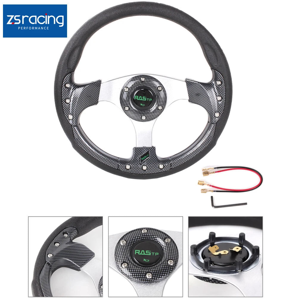320mm PVC Steering Wheel for Universal Fit (6 Hole)