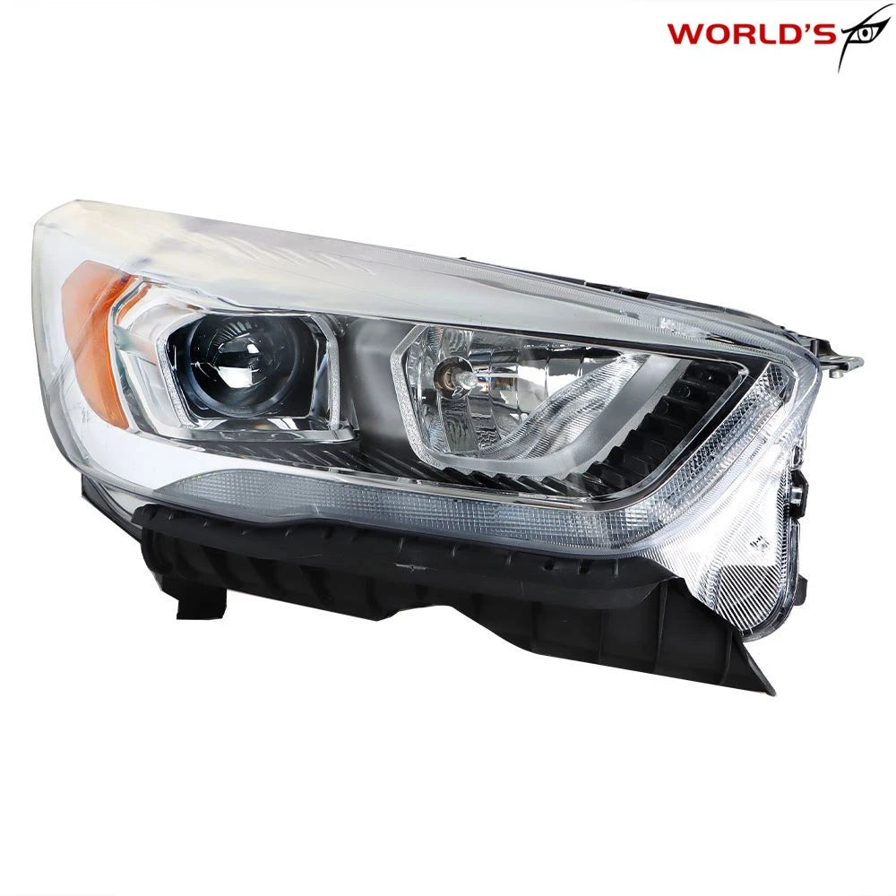 Headlight for Ford Escape (2017–2019) Halogen with LED DRL Chrome Housing Right