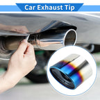 1 Pc Slant Cut Exhaust Tip 4.7" Inlet for Honda Accord (2008–2012) Burnt Blue