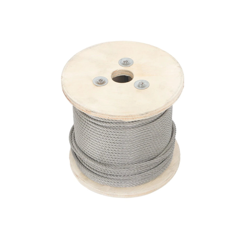 Stainless Steel Wire Rope Cable 3/16" x 250ft (3700lb Strength)