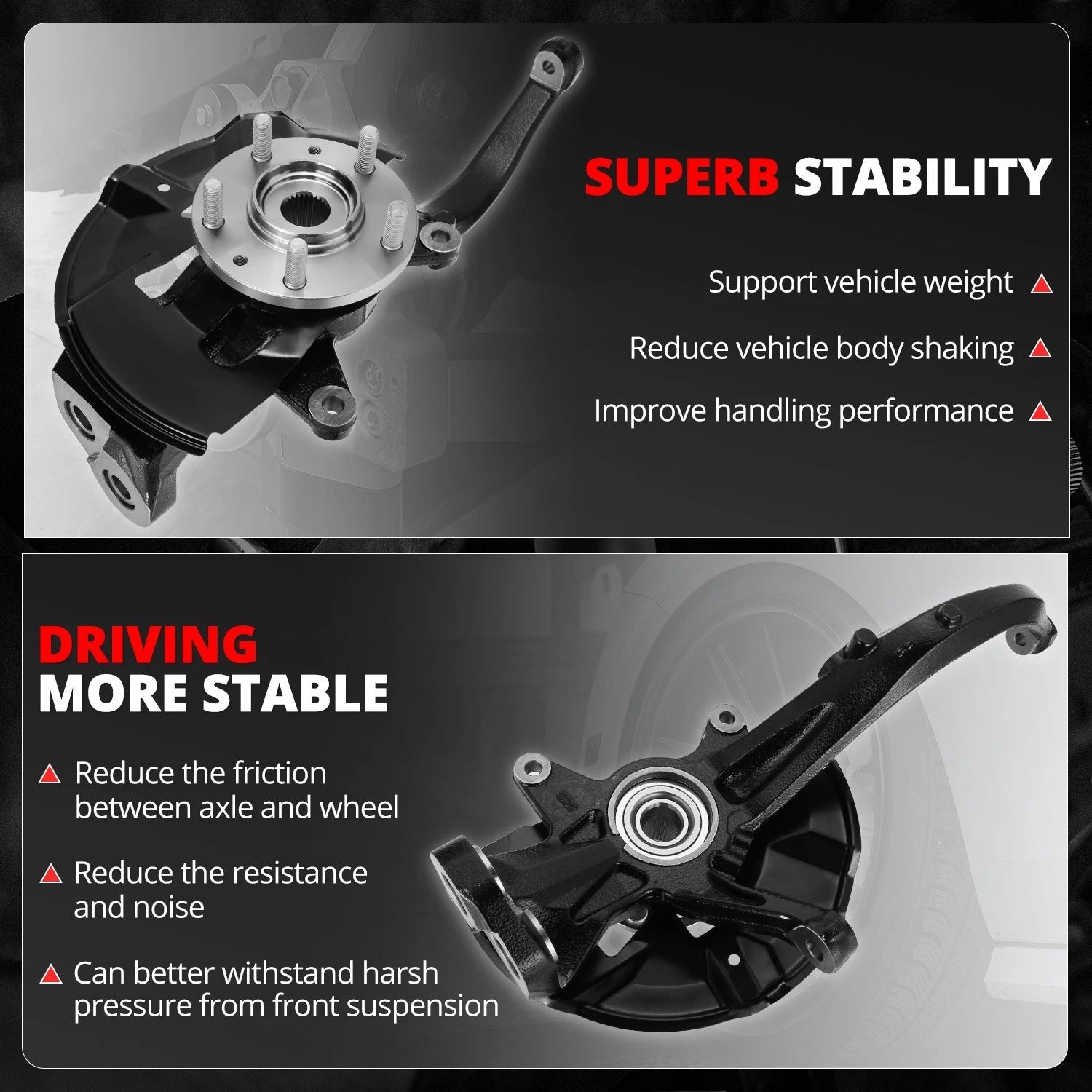 Front Passenger Right Loaded Wheel Bearing Knuckle for Fusion MKZ Milan (2003–2012)