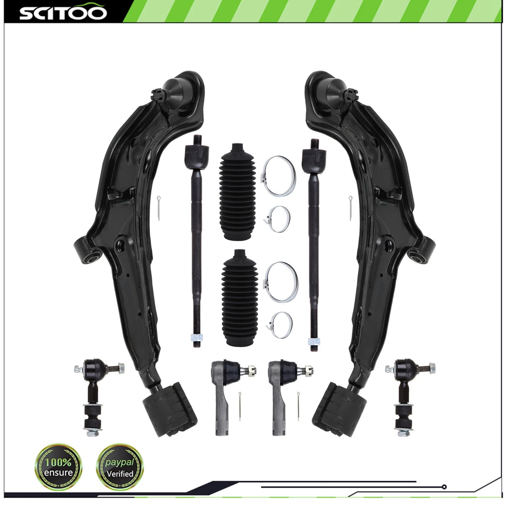 Front Lower Control Arm with Ball Joints & Tie Rod for Nissan Altima (1998–2001)