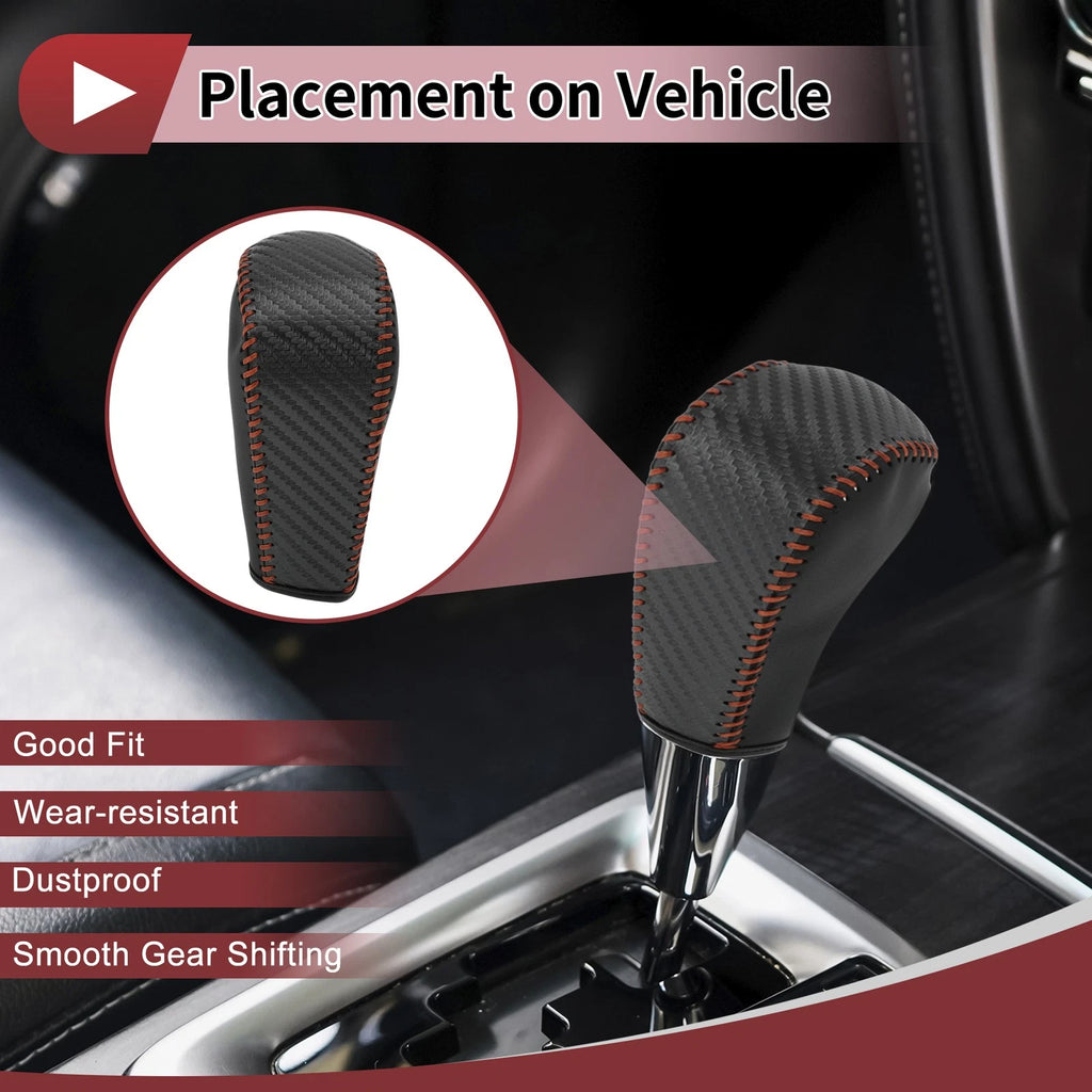 Gear Shift Knob Cover for BMW 3 Series E90 (2006–2013) Black Brown Faux Leather