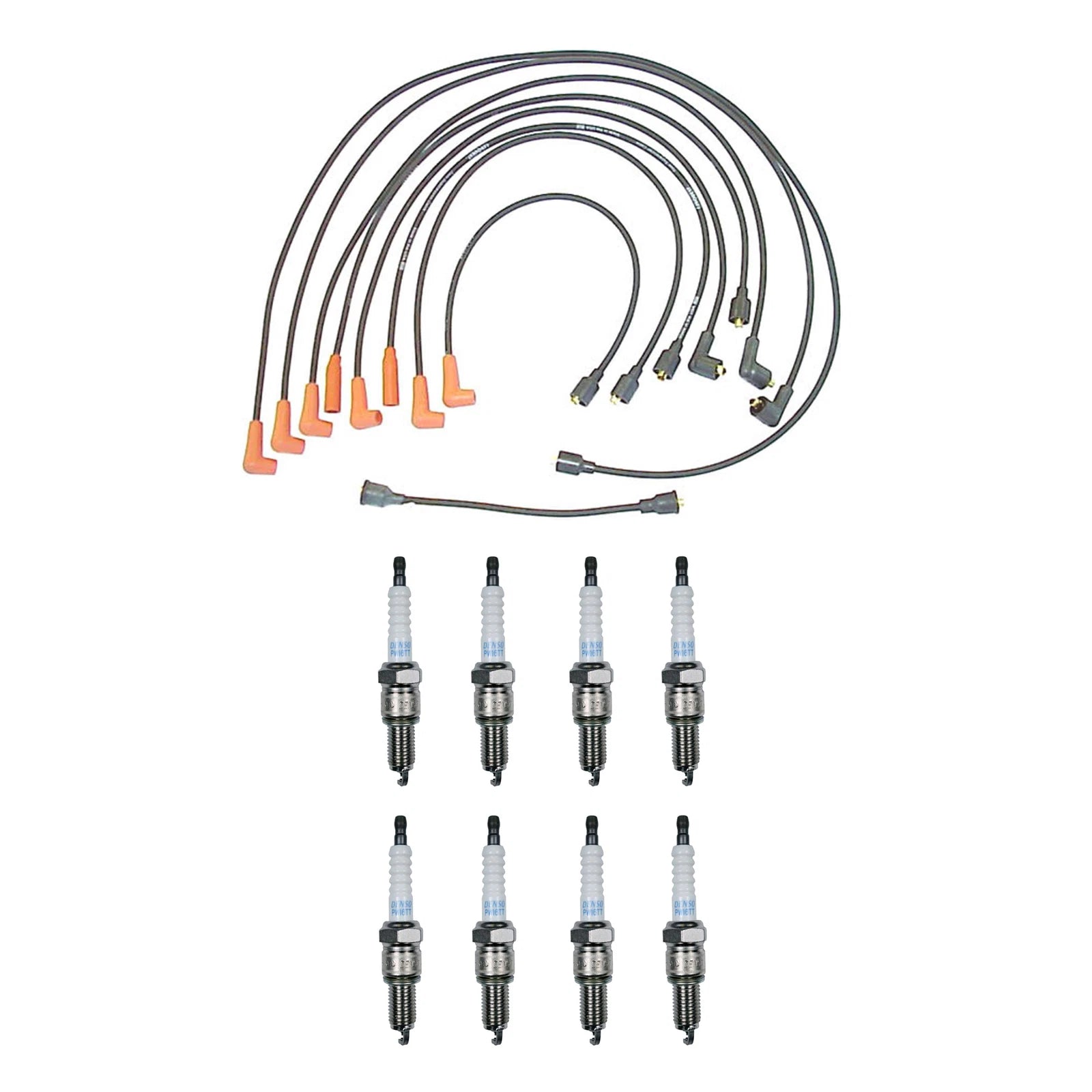 Denso Wire Set & 8 Platinum TT Spark Plugs Kit for Dodge 7.0L V8