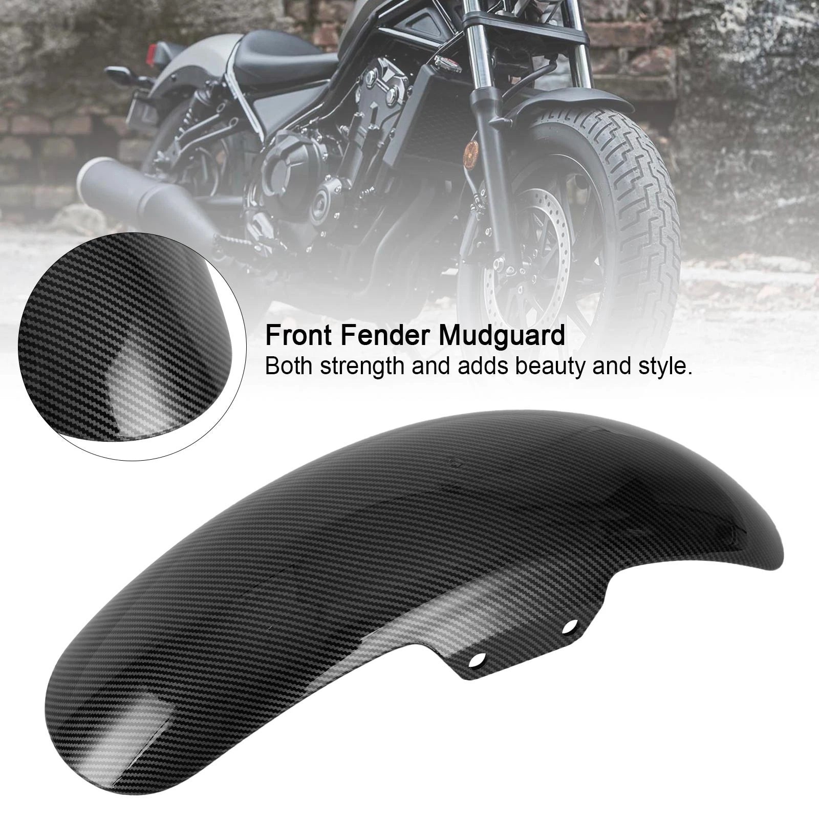Front Fender Mudguard for Honda Rebel CMX300 CMX500 (2017–2024) Carbon