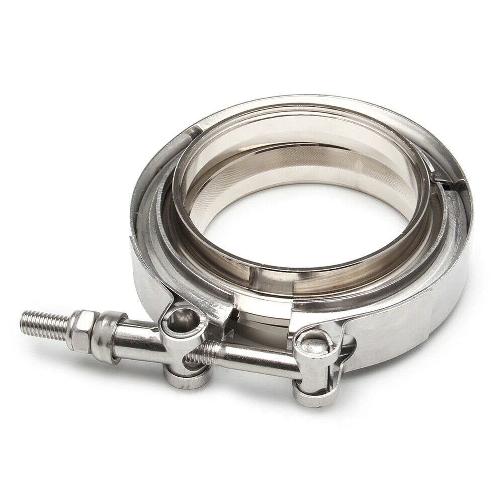 2X 3.5'' Stainless Steel V-Band Clamp Kit for Turbo Exhaust