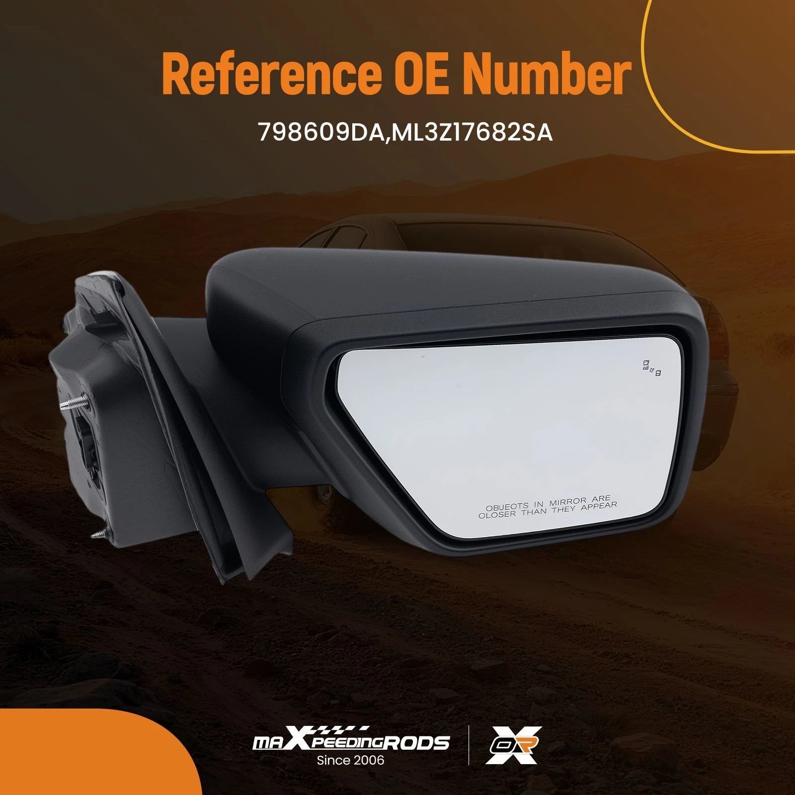 Power Side Mirror for Ford F-150 (2021–2023) ML3Z17682SA Right Blind Spot