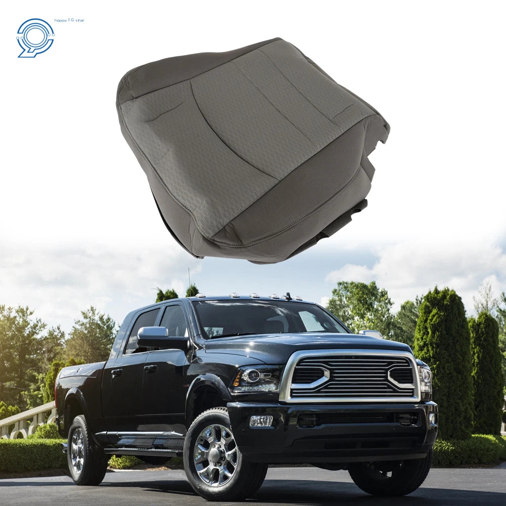 Car Seat Cloth Cover for Dodge Ram 1500 2500 3500 (2013–2018) Driver Side Grey