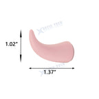 2Pcs PU Foam Pink Devil Bull Horn Steering Wheel Stickers for Racing Car (-)