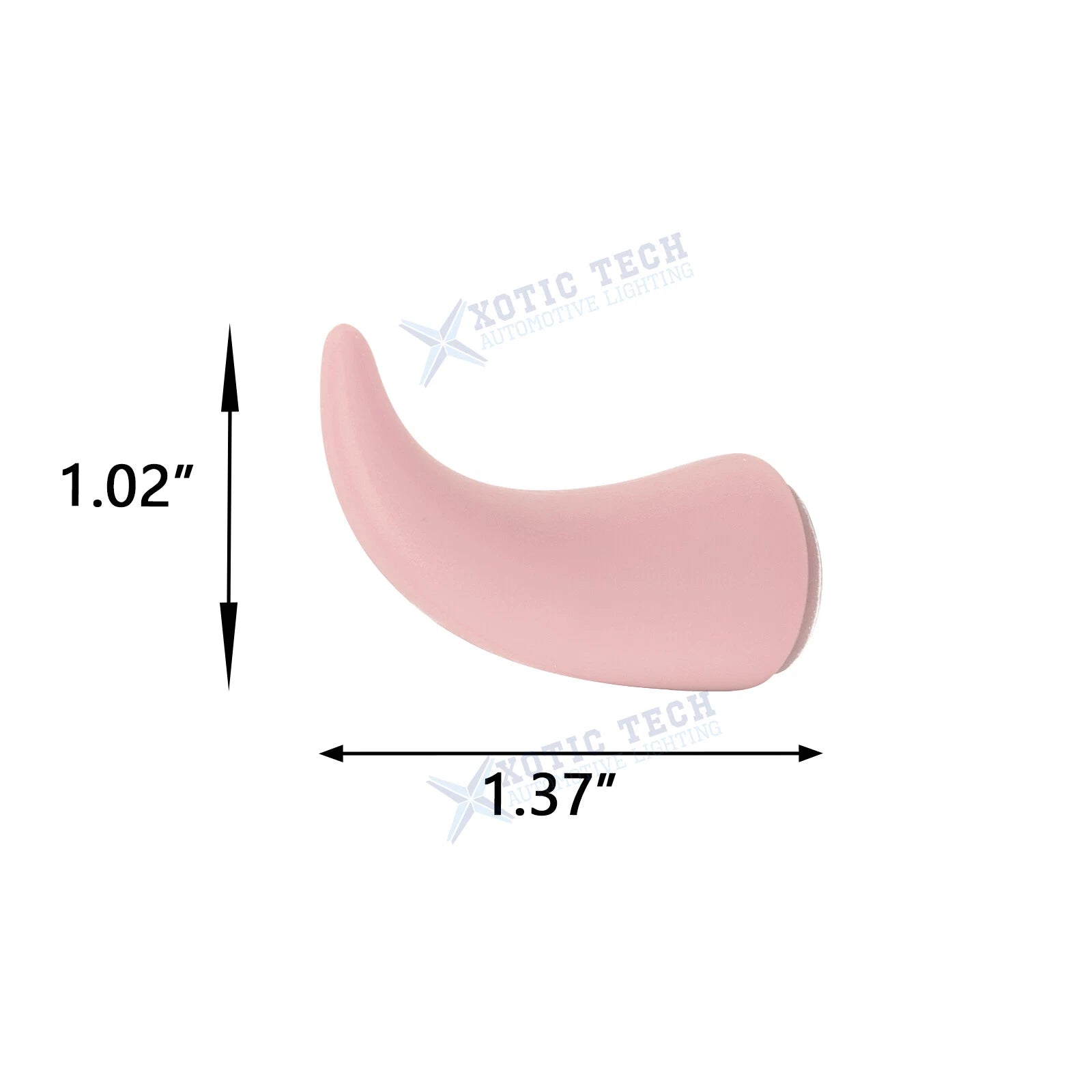2Pcs PU Foam Pink Devil Bull Horn Steering Wheel Stickers for Racing Car (-)