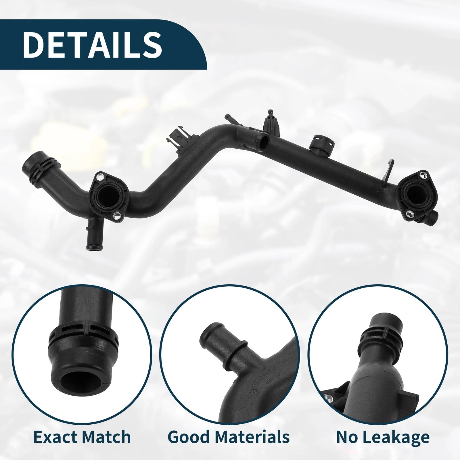 Engine Cooling Water Line for Audi Q5 3.2L V6 (2009–2012) No. 06E121045J/06E121045AB