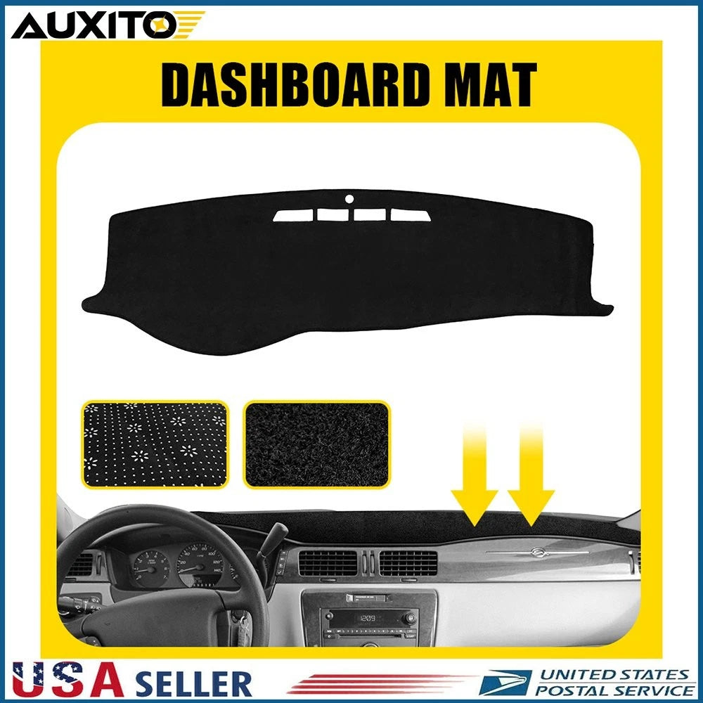 Dashboard Pad Cover Mat for Chevrolet Impala (2006–2013) Anti-Glare Black