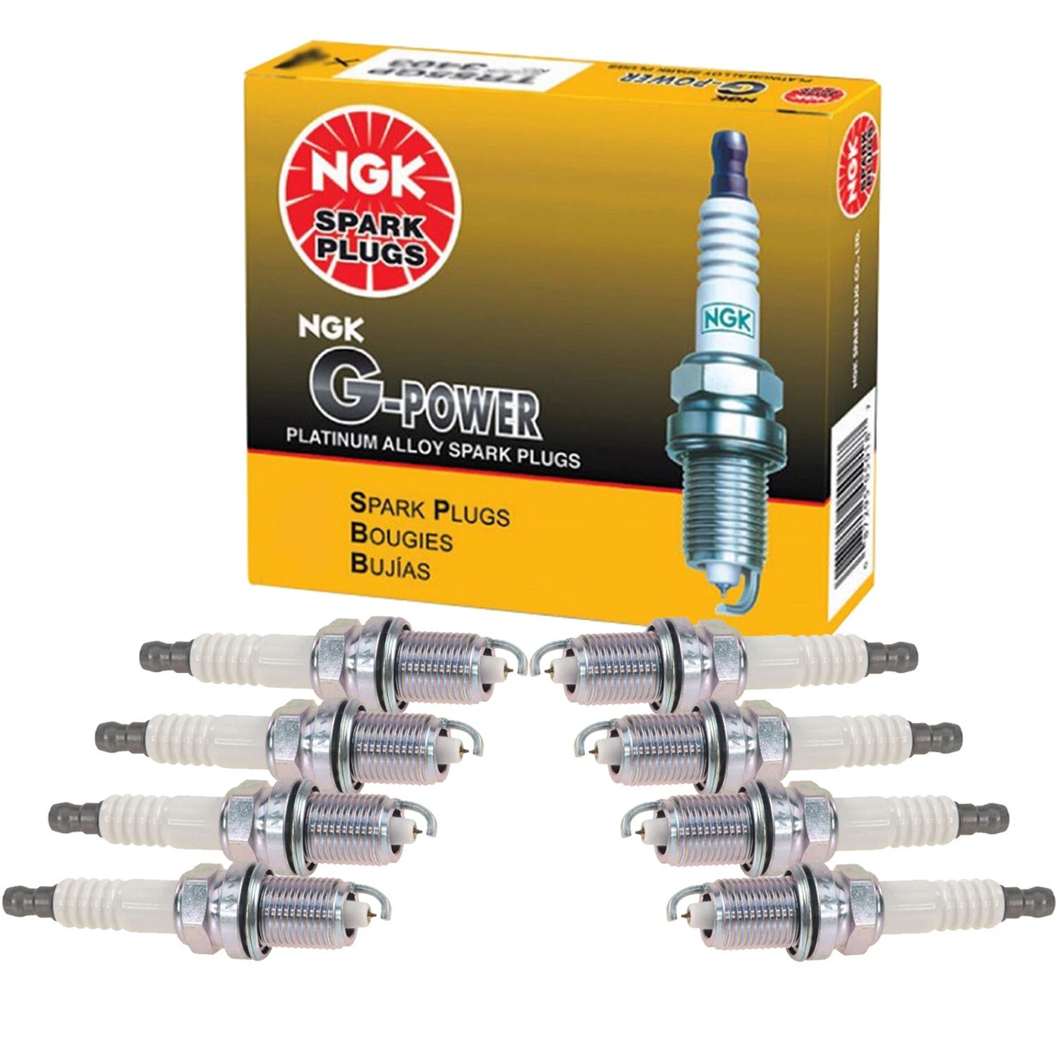 Set of 8 NGK G-Power Platinum Spark Plugs for BMW Dodge Jeep