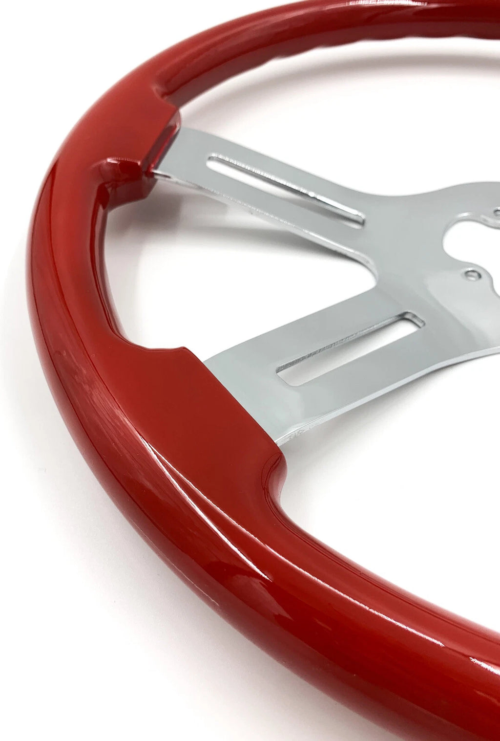 Steering Wheel 4-Spoke Slotted Red 3 Hole for Peterbilt Kenworth (2018–2024)