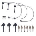 Set of 3 Ignition Coils & Wireset + 6 Spark Plugs for Toyota Tundra (2000–2004)