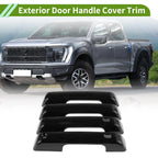 Exterior Door Handle Cover Trim for Ford F150 (2021–2024) Glossy Black