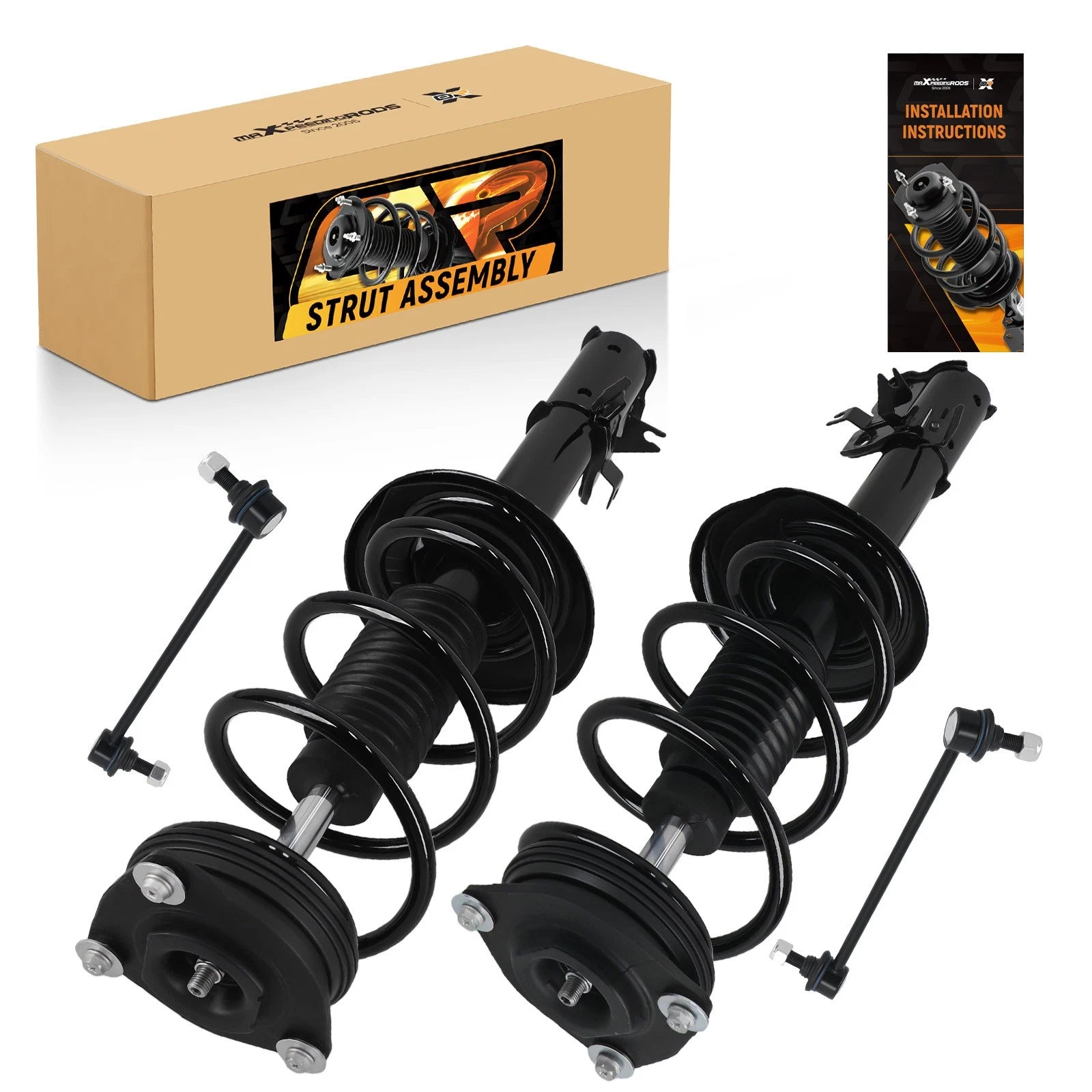 Front Struts & Coil Spring Set + Sway Bars for Nissan Rogue (2008–2012)