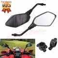 7/8" Handlebar Rear View Mirrors Clamp for Honda Kawasaki Suzuki