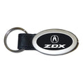 Black Leather Oval Keychain - Officially Licensed for Acura ZDX