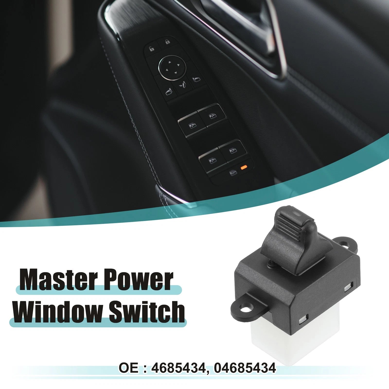 Rear Right Side Master Power Window Switch for Dodge Viper (2001) No. 4685434