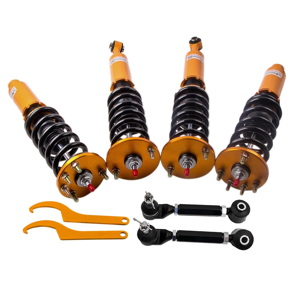 Set of 4 Coilovers Lowering Kit with Rear Camber Arms for Honda Accord (2003–2007)