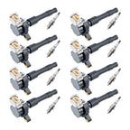 Set of 8 Ignition Coils and Spark Plugs for BMW 740iL (1996–2001)