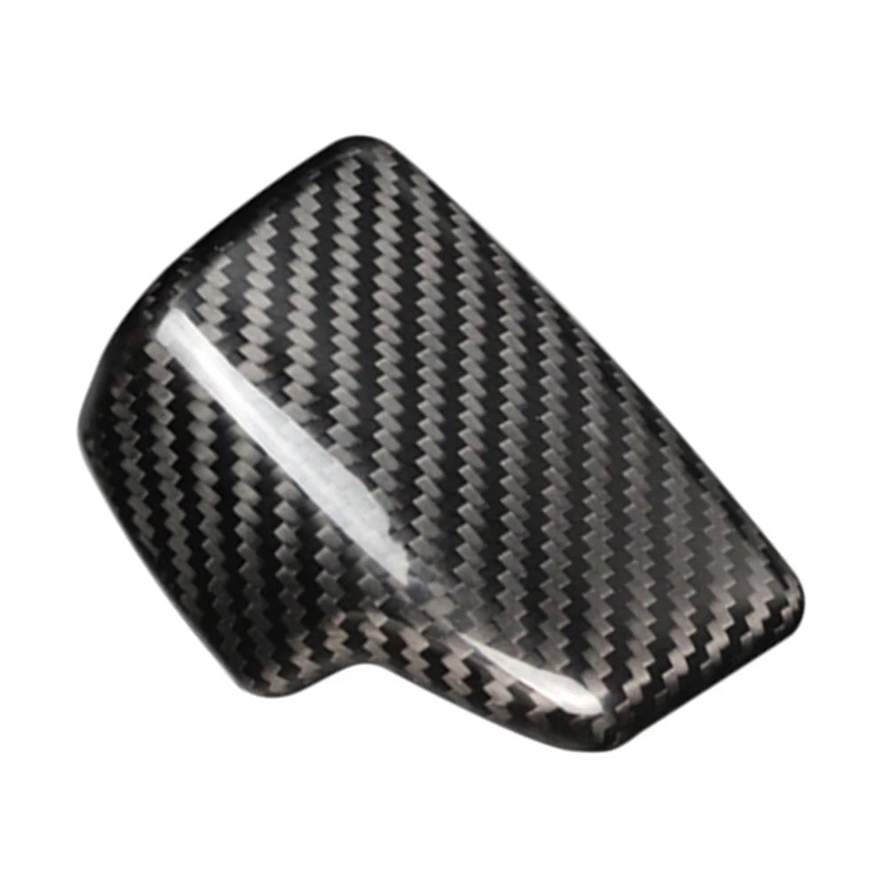 Gear Shift Knob Cover Sticker Trim for Audi A4 B9 A5 Q7 (2017–2018) Carbon Fiber RHD