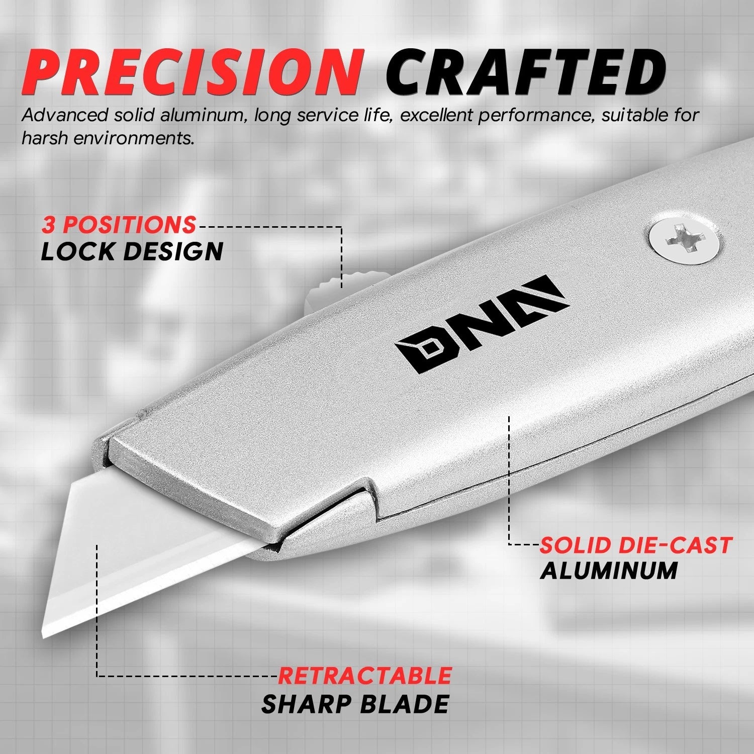 20Pcs Heavy Duty Retractable Utility Knife Box Cutter