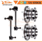Set of 4 Rear Wheel Hub & Bearings Sway Bar Links for Highlander Venza RX330 RX350