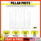 Set of 6 Chrome Pillar Posts for Lincoln Town Car (1998–2011)