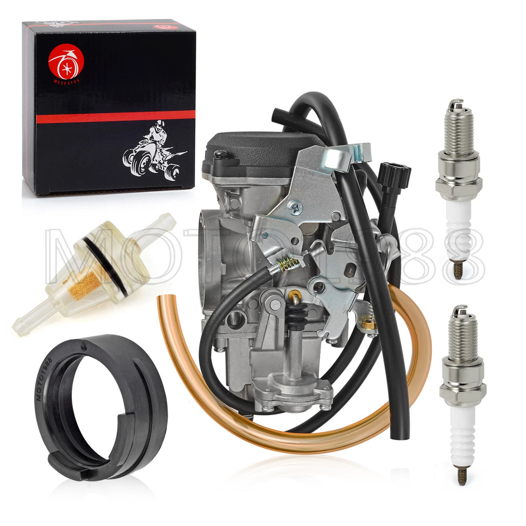 Carburetor + Intake Manifold + Spark Plug for Kawasaki Vulcan 800 (1995–2005)