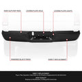 Rear Bumper Assembly for Dodge Ram 1500 (2009–2024) Black w/o Sensor Holes