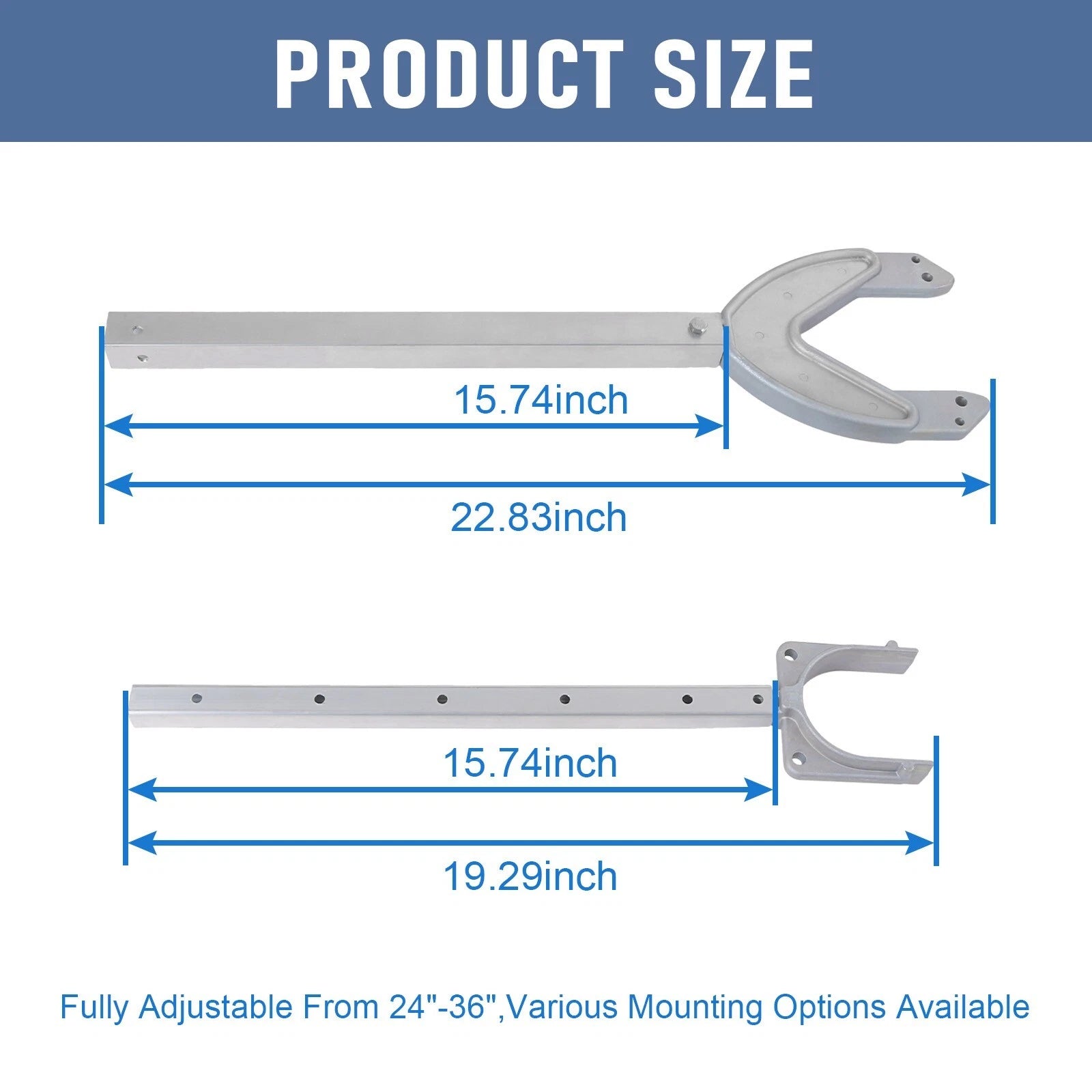 Adjustable Heavy-Duty Transom Saver for Attwood (24"-36")
