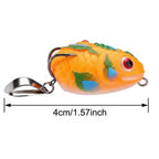 4cm Floating Frog Lure with Stainless Steel Hooks for Black Bass