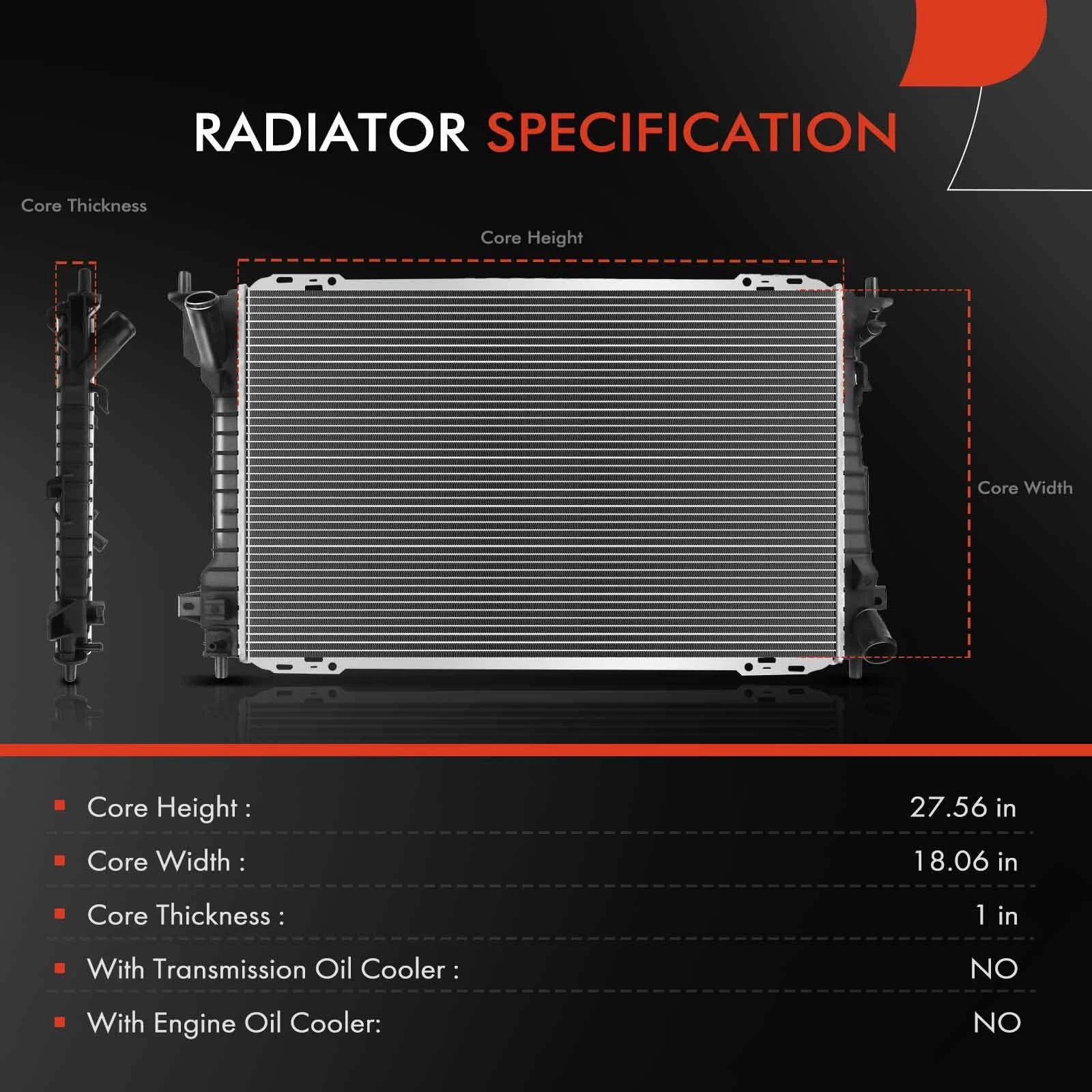 Radiator for Ford Crown Victoria Lincoln Town Car Mercury (1998–2005)