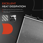 Radiator with Transmission Oil Cooler for Kia Rio (2003–2005)