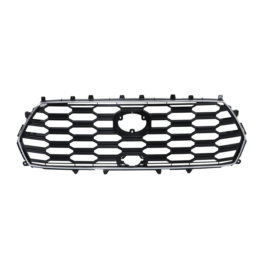 Front Bumper Upper Grille for Toyota Sequoia (2023–2024) Black Chrome